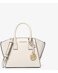 Michael Kors - Avril Extra-Small Leather And Suede Satchel - Lyst