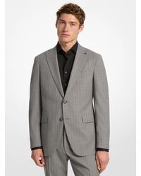 Michael Kors - Mk Pinstripe Stretch Wool Blend Blazer - Lyst