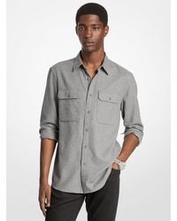 Michael Kors - Mkcamisa De Franela De Algodón - Lyst