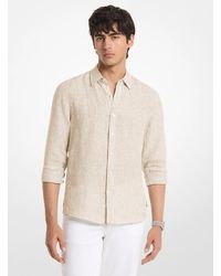 Michael Kors - Striped Linen Shirt - Lyst