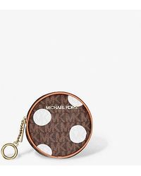 Michael Kors - Jet Set Small Polka Dot Signature Logo Coin Pouch - Lyst