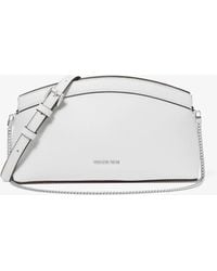 MICHAEL Michael Kors - Mk Athena Small Leather Convertible Clutch - Lyst