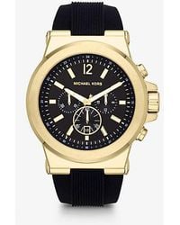 Michael Kors - Oversized Dylan Gold-tone And Silicone Watch - Lyst