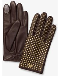 MICHAEL Michael Kors - Mk Studded Leather Gloves - Lyst
