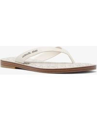 MICHAEL Michael Kors - Mk Koko Leather Flip Flop - Lyst