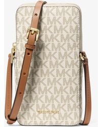 MICHAEL Michael Kors - Jet Set Small Signature Logo Smartphone Crossbody Bag - Lyst