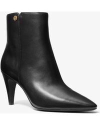 MICHAEL Michael Kors - Mk Daniela Leather Ankle Boot - Lyst