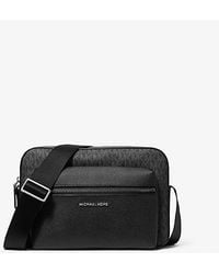 Michael Kors - Mk Hudson Textured And Signature Logo Camera Crossbody Bag - Lyst
