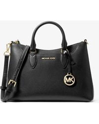 Michael Kors Outlet - Mk Austen Small Leather Satchel - Lyst