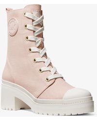 michael michael kors corey canvas combat boot