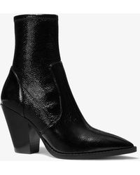 Michael Kors Carmen Faux Leather Riding Boot in Black | Lyst