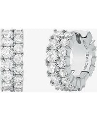 Michael Kors - Mk Orecchini Huggie Con Doppio Pavé - Lyst