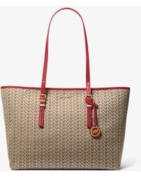 MICHAEL Michael Kors - Borsa Tote Quinn Grande Con Logo Jacquard Mk2000 - Lyst