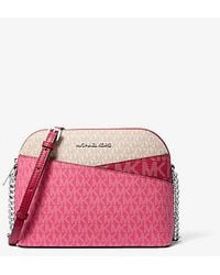 Michael Kors - Jet Set Travel Color-Block Signature Logo Crossbody Bag - Lyst