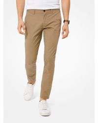 Michael Kors Skinny-fit Stretch-cotton Chino Trousers - Natural