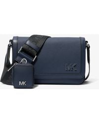 Michael Kors - Edison Mini Scratch-Resistant Crossgrain Leather Crossbody Bag With Pouch - Lyst