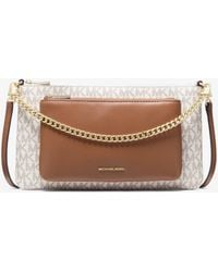 MICHAEL Michael Kors - Mk Jet Set Medium Signature Logo Convertible Crossbody Bag - Lyst