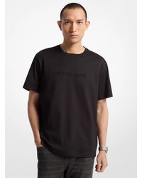 Michael Kors - Logo Embossed Cotton T-Shirt - Lyst