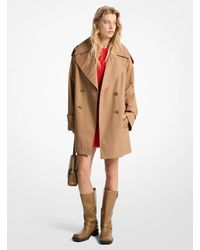 MICHAEL Michael Kors - Oversized Cotton Twill Trench Coat - Lyst