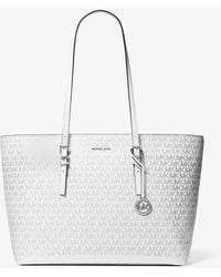 MICHAEL Michael Kors - Mkbolso Tote Quinn Grande Metalizado Con Logotipo - Lyst