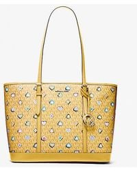 Michael Kors - Jet Set Large Printed Signature Logo Tote Bag - Lyst