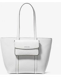Michael Kors - Jet Set Large 2-In-1 Pebbled Leather Tote Bag - Lyst