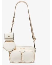 Michael Kors - Jet Set Medium Leather Crossbody Bag With Case For Apple Airpods Pro® - Lyst
