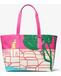 Michael Kors - Mk Michael Kors X Christina Zimpel Large Cotton Canvas Tote Bag - Lyst