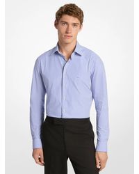 Michael Kors - Mk Slim-Fit Striped Tech Knit Shirt - Lyst