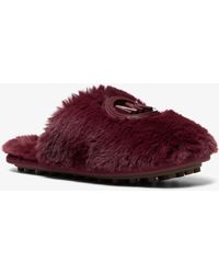 MICHAEL Michael Kors - Mk Ada Faux Fur Slipper - Lyst