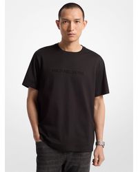 Michael Kors - Logo Embossed Cotton T-Shirt - Lyst