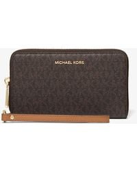 MICHAEL Michael Kors - Bolso de pulsera grande con logotipo y compartimento para smartphone - Lyst