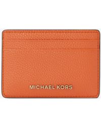 MICHAEL Michael Kors - Mk Pebbled Leather Card Case - Lyst
