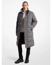 Michael Kors - Prince Of Wales Quilted Puffer Coat - Lyst
