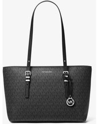 MICHAEL Michael Kors - Mk Quinn Medium Signature Logo And Leather Tote Bag - Lyst