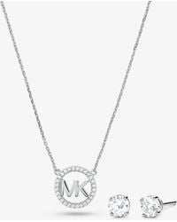 Michael Kors - Mk Set Orecchini A Bottone E Collana - Lyst