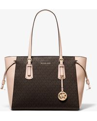 Michael Kors Shopper Voyager Medium mit Logo - Mehrfarbig