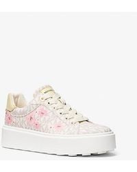 Michael Kors - Romey Floral Signature Logo Platform Sneaker - Lyst