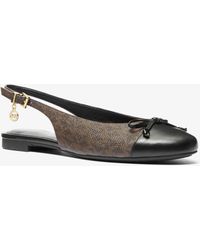 MICHAEL Michael Kors - Mk Piper Signature Logo Slingback Ballet Flat - Lyst