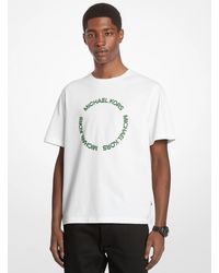Michael Kors - Mk Embroidered Logo Cotton T-Shirt - Lyst
