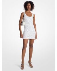 Michael Kors - Mk Mini-Robe En Néoprène Extensible À Sequins Fleuris - Lyst