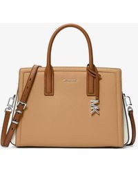 MICHAEL Michael Kors - Laila Medium Color-Block Leather Satchel - Lyst