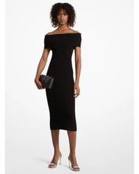 MICHAEL Michael Kors - Mk Stretch Knit Over-The-Shoulder Dress - Lyst