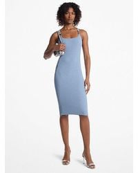 Michael Kors - Ribbed Stretch Knit Midi Tank Dress - Lyst