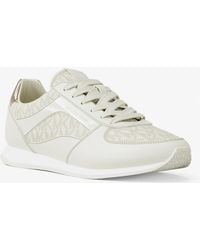 MICHAEL Michael Kors - Mk Cindy Smooth And Signature Logo Trainers - Lyst