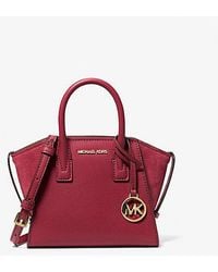 Michael Kors - Avril Extra-Small Leather And Suede Satchel - Lyst