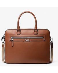 Michael Kors - Varick Large Leather Briefcase - Lyst