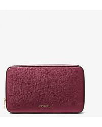Michael Kors - Medium Pebbled Leather Tech Organizer - Lyst