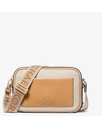 Michael Kors - Maeve Large Canvas And Smooth Crossbody Bag - Lyst