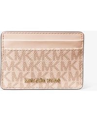 MICHAEL Michael Kors - Mk Porta Carte Di Credito Jet Set Con Logo - Lyst